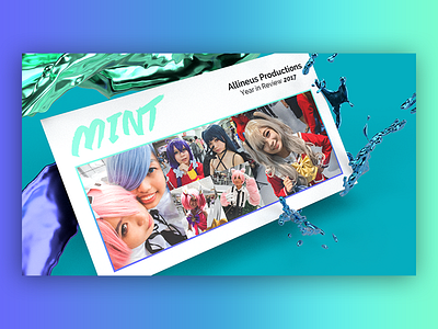 Mint 3d branding graphic design layout photography poster