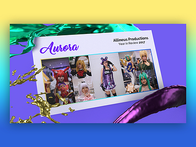 Aurora 2 3d branding graphic design layout photography poster