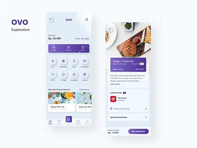 Ovo Exploration - Wallet mobile app neumorphism ovo payment ui design ui ux wallet