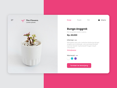 Toko Bunga Anggrek clean ecommerce flower toko online web design