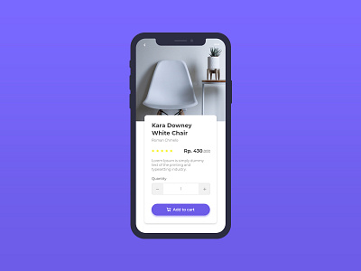 Chair Details clean ecommerce iphone x mobile mobile app