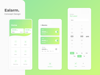 Ealarm Concept Design alarm alarm app alarm apps alarm clock alarm mobile alarms clean mobile mobile app mobile app design ui uiux ux