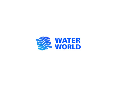 Water world logo animation brand branding design identity illustration illustrator logo minimal ui ux website