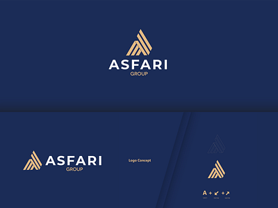 Asfari brand identity animation app art blue brand branding clean design flat identity illustration illustrator logo minimal typography ui ux vector web website