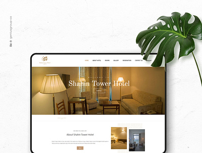 Shahin hotel web design animation app brand branding design hotel icon identity type ui ux webdesign website website design