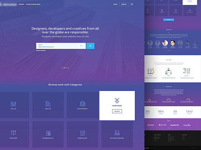 Home Page airline app architech flat flat design graph icons search ui ux web white