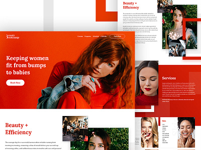 Cosmetics & Beauty | Landing page beauty fashion flat design illustration landing page makup model web women