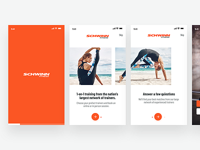 Fitness App ( Onboarding & Login Screen) app fitness gym mobile app ui kit