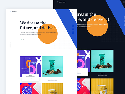 Creative Agency | Home Page agency app design flat design header homepage landing page typography ui ux web white