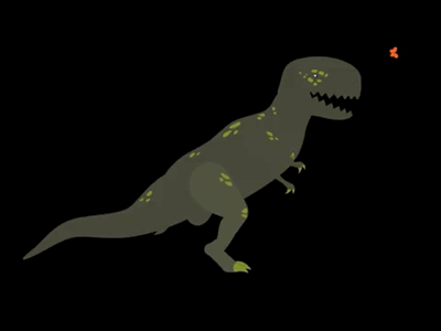T-rex after animation effects mograph motion t rex walk