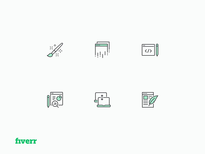 Fiverr Icons by Arthur K for Fiverr Design on Dribbble