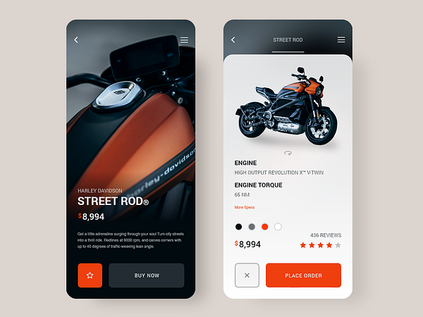 Motorcycle App designs, themes, templates and downloadable graphic