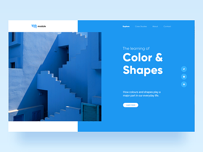 Module - Color & Shapes color creative landingpage minimal shapes typography ui ux web web design website