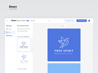Logo Maker bird color fiverr logo maker minimal ui uiux vector website