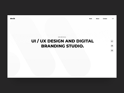 byMilk Studio agency black branding design grid minimal site typography web design website website design white