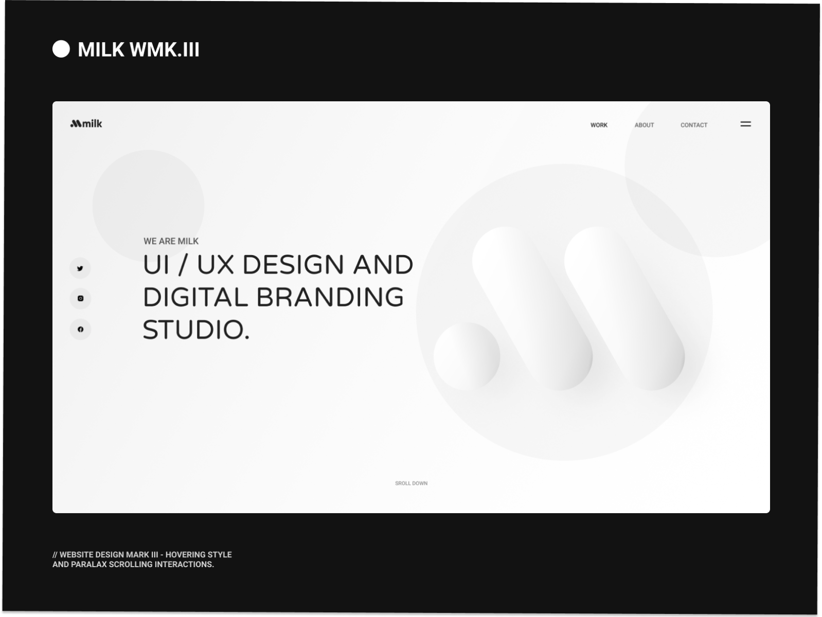 Milk Studio Landing Page By Arthur K On Dribbble