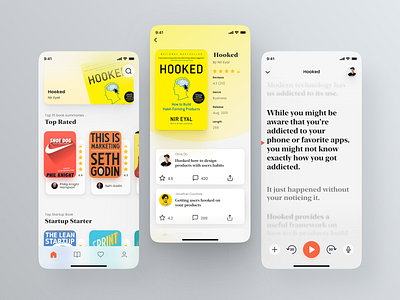 Bookify App app book clean color design interface minimal mobile typography ui uiux ux