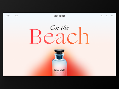 Louis Vuitton Perfume Website color ecommerce gradient louis vuitton minimal typography ui ux web website