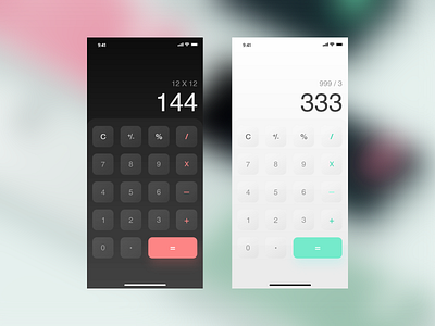 Calculator App - Daily UI 004 004 app calculator dailyui minimal mobile ui ux