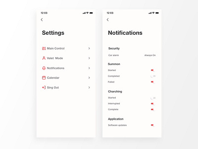 Tesla Mobile Settings - Daily UI 007 007 app car dailyui design electric ios mobile settings tesla ui user