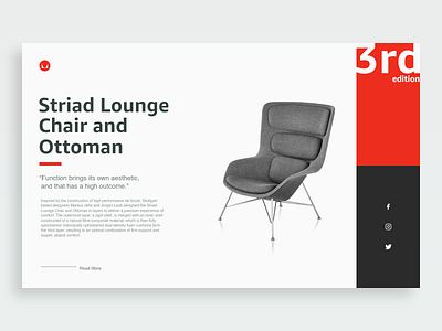Lounge Product Page - Daily UI 012 chair concept ecommerce furniture interface lounge product ui