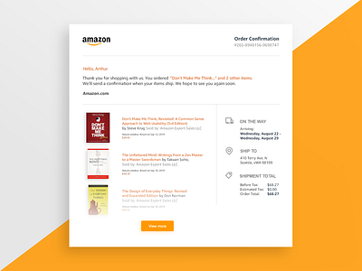 Amazon Email Receipt - Daily UI 017