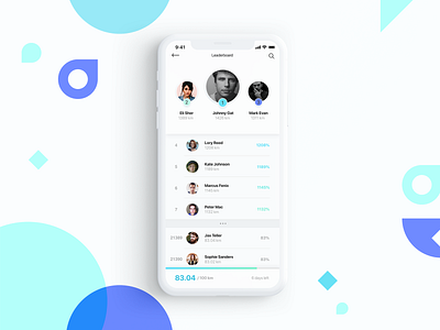 Running Leaderboard - Daily UI 019 019 dailyui distance goal leaderboard minimal mobile progress rank running running app sport ui uiux ux