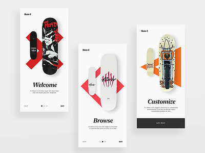 Skateboard Onboarding - DailyUI 023
