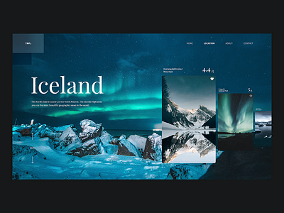TRVL- Iceland clean iceland icelandic interface landing minimal travel trip typography ui ux web webdesign website