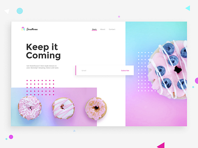 Donuts Subscription - DailyUI 026 026 color dailyui donut donuts ecommrece home subscribe sweet ui ux web webdesign website