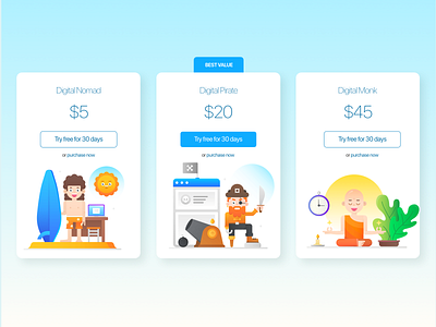 Pricing - Daily UI 030 030 card challenge color dailyui illustration modern money price pricing