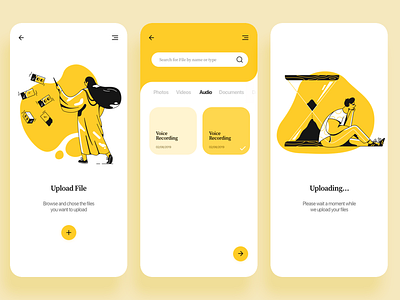 File Upload - Daily UI 031 031 app concept daily ui dailyui file flat illustration minimal mobile mobile app mobile ui product design ui design upload