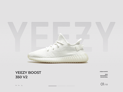 YEEZY - Daily UI 033 adidas ecommerce minimal shop sneaker store ui web webdesign yeezy