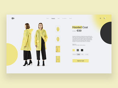 Special Offer -DailyUI 036 036 coat dailyui ecommerce minimal offer product rains shop special ui ux web webdesign website yellow