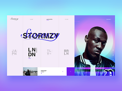 Stormzy Web artist gradient gradient design japan landingpage london minimal rapper stormzy ui ux web webdesign website