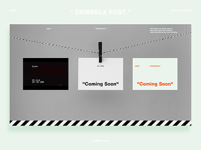 "Coming Soon" OW - DailyUI 048 coming soon dailyui minimal off white typography vhs virgil abloh web web design website