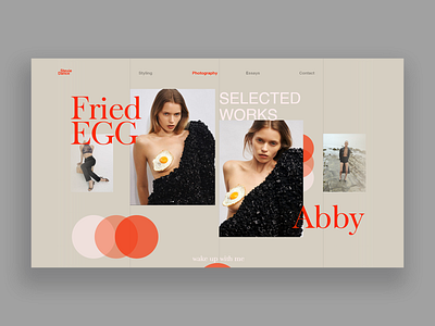 Photography Portfolio - DailyUI 051 concept design fashion grid homepage model photo photography type typography ui web webdesign webpage