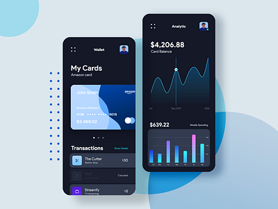 Bank Wallet App - Analytic analytics app app design bank chart credit card expense expense tracker finance ios mobile money ui ui design wallet