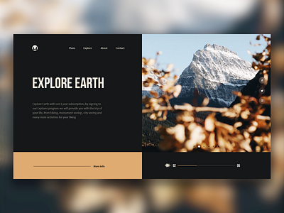 Earth Explorer earth explore landing page minimal nature popular travel trend ui userinterface web webpage website