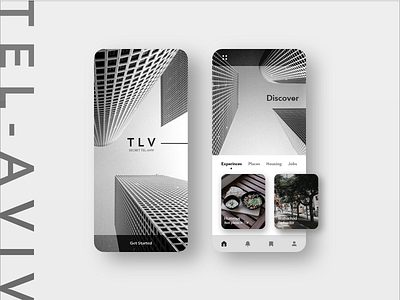 City tour of Tel Aviv adobe xd app application city experince explore ios minimal mobile playoff tel aviv tlv tour travel ui ux