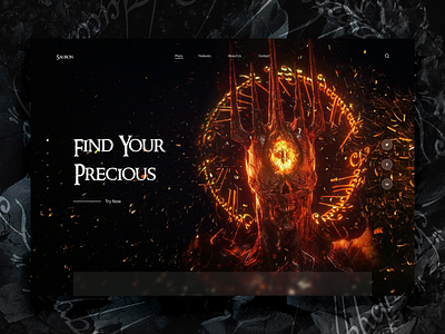 Sauron- Lord of Darkness darkness design hobbit landing page lord lord of the rings lotr mordor sauron ui uidesign uiux ux uxdesign visual design web webapp webdesign website