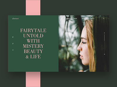 Fairy Tale elf fairy homepage minimal simple typography ui ux web website
