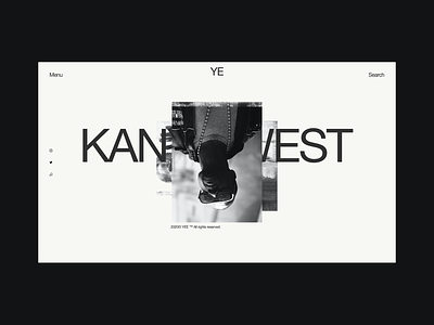 Kanye West clean goldenratio kanye kanye west landingpage minimal typography ui web webdesign website west ye yeezus yeezy