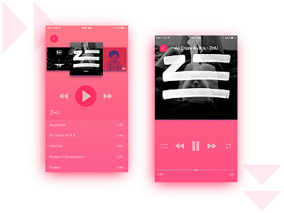 music player app bright color itunes music player