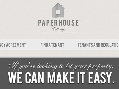 Paperhouse Lettings beige grey logo minimalist