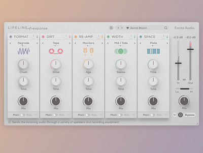 Lifeline Expanse - Multi-Effect VST Plugin effect music instrument synthesizer ui ux ux design