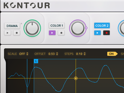 Kontour Synthesizer interface design music instrument piano ui