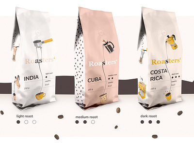 packaging design for coffee beans branding design graphic illustration logo typography vector vector art