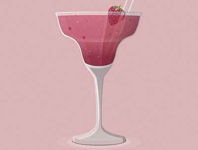 strawberry coctail design graphic icon illustration vector art web