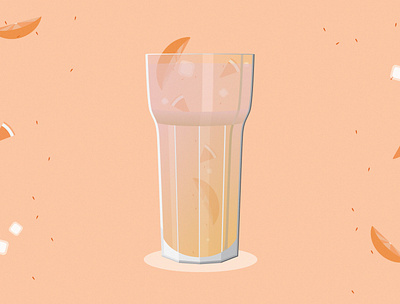 orange lemonade art design flat graphic icon illustration minimal vector vector art
